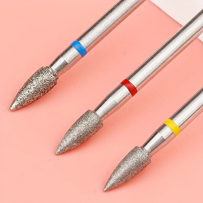 FUMOSIK 3-Pack Diamond Nail Drill Bits | Gel Remover Set Nail Drill Bits QXL