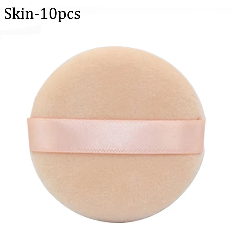 5/10-Pack Velvet Makeup Powder Puffs | Double-Sided Sponge Makeup Powder Puff QXL Skin-10pcs