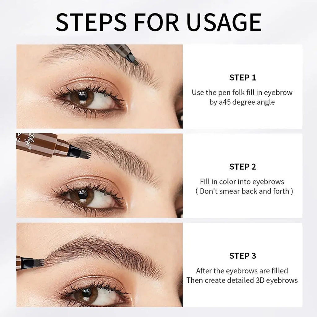 JUJU Dream 4-in-1 Waterproof Liquid Eyebrow Pencil – 5 Colors Liquid Eyebrow Pencil QXL