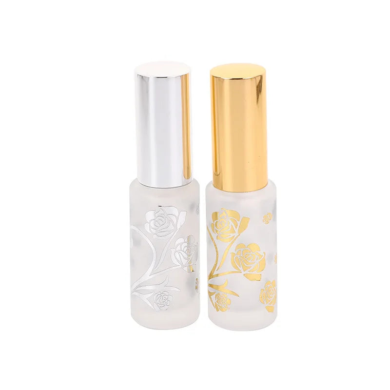12ml Frosted Glass Rose Perfume Atomizer | Refillable Spray Perfume Atomizer QXL