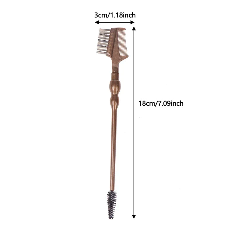 Double-Headed Eyebrow Comb & Eyelash Brush | Dual-End Tool Eyebrow & Lash Brush QXL
