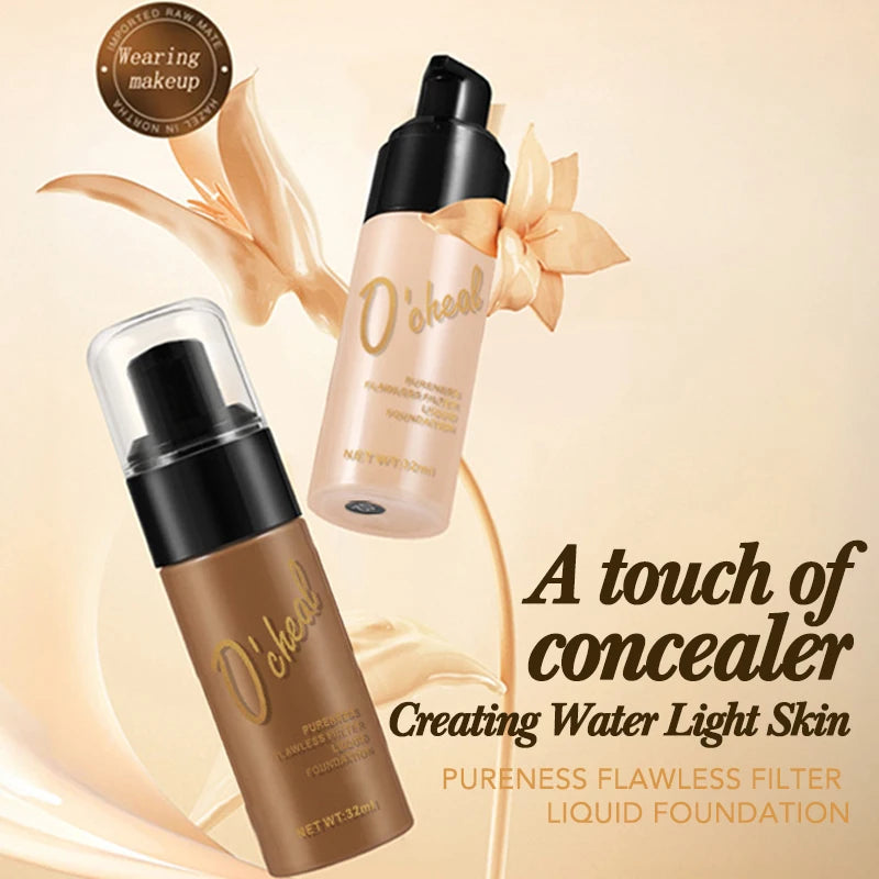 OCHEAL Dark Skin Liquid Foundation BB Cream | Full Coverage Liquid Foundation QXL