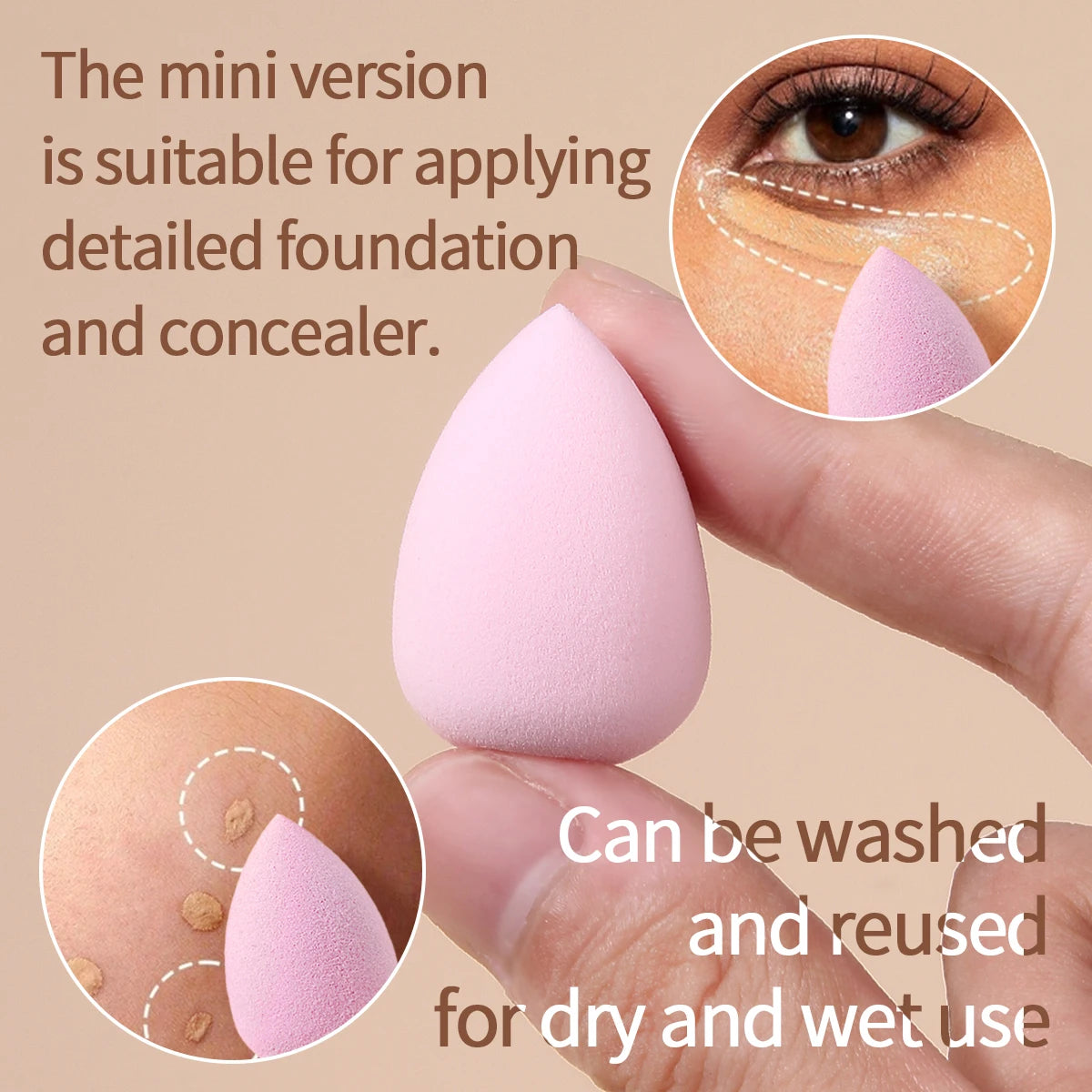 KOSSHOW Mini Teardrop Makeup Sponges 8/12-Pack | Latex-Free Makeup Sponge Set QXL
