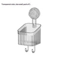 No-Drill Suction Cup Bathroom Shelf | Waterproof Wall Organizer Bathroom Wall Shelf QXL S Transparent