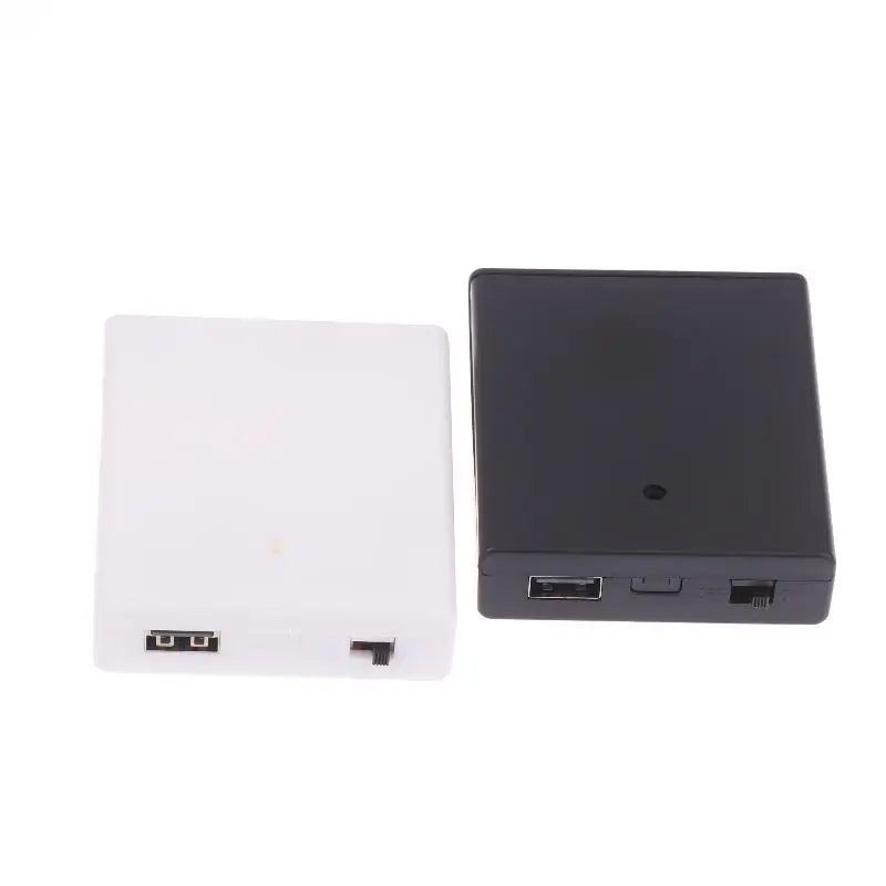 4AA Battery Holder Box with USB Output for LED Strip Lights Battery Holder Case QXL