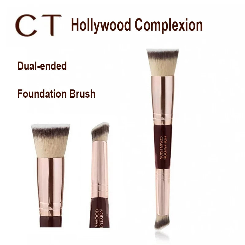 Dual-Ended Foundation Brush | Liquid Powder Concealer Tool Dual-Ended Makeup Brush QXL