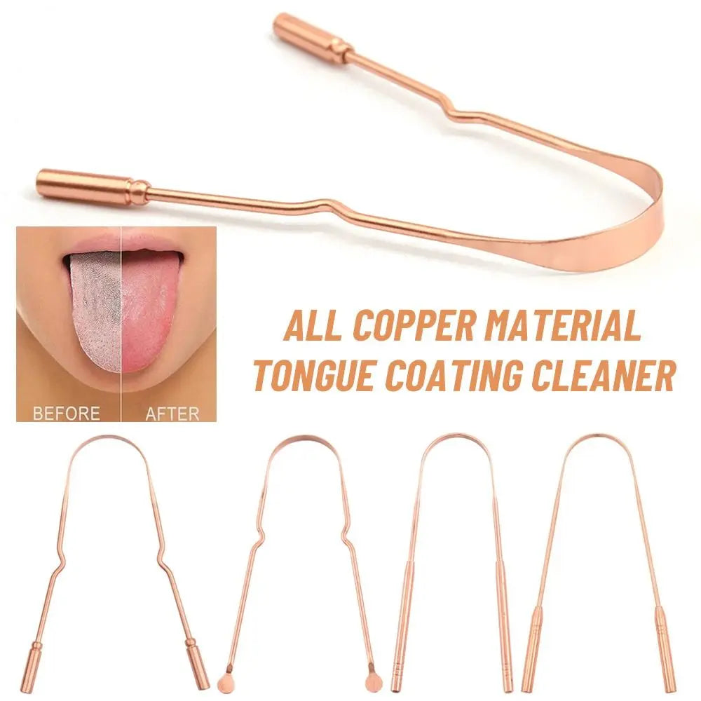 Pure Copper Tongue Scraper | Fresh Breath Oral Hygiene Tool Tongue Scraper QXL