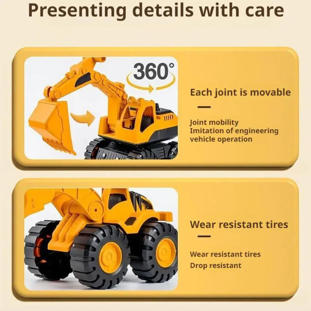 3-in-1 Inertia Construction Truck Toy – Digger & Dump Truck Construction Truck Toy QXL