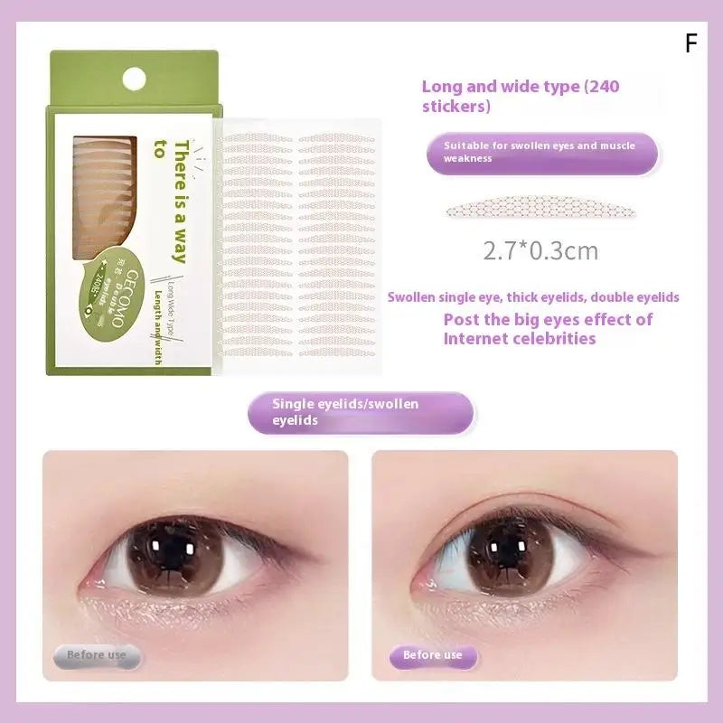 Invisible Double Eyelid Tape Stickers 90/240-Pc Natural Lift Eyelid Tape Stickers QXL F