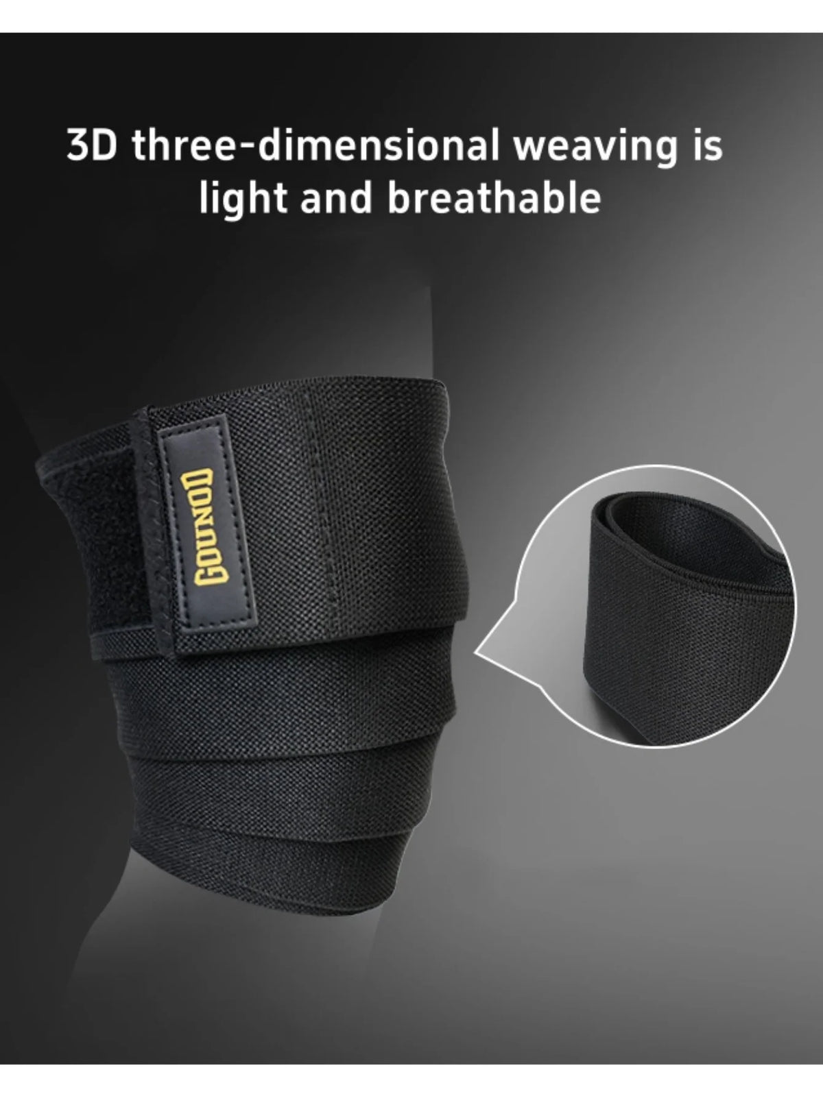 Elastic Knee Wrap Brace with Bandage Strap | Gym & Lifting Knee Wrap Brace QXL