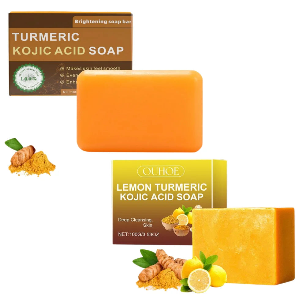 Turmeric Kojic Acid Brightening Soap Bar | Face & Body Brightening Soap Bar QXL