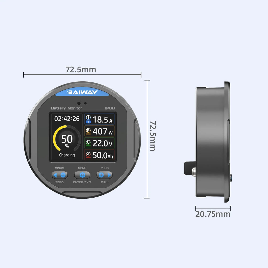 TR24 IP68 Waterproof Battery Capacity Tester | Coulomb Meter LCD Battery Capacity Tester QXL