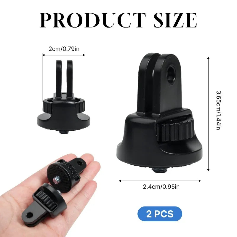 360° Rotating Action Camera Adapter | GoPro & Insta360 1/4-20 Camera Mount Adapter QXL