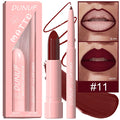 DUNUF Matte Lip Liner & Lipstick Set | 12 Colors Long-Lasting Lip Liner & Lipstick Set QXL 11 3.25g Full Size