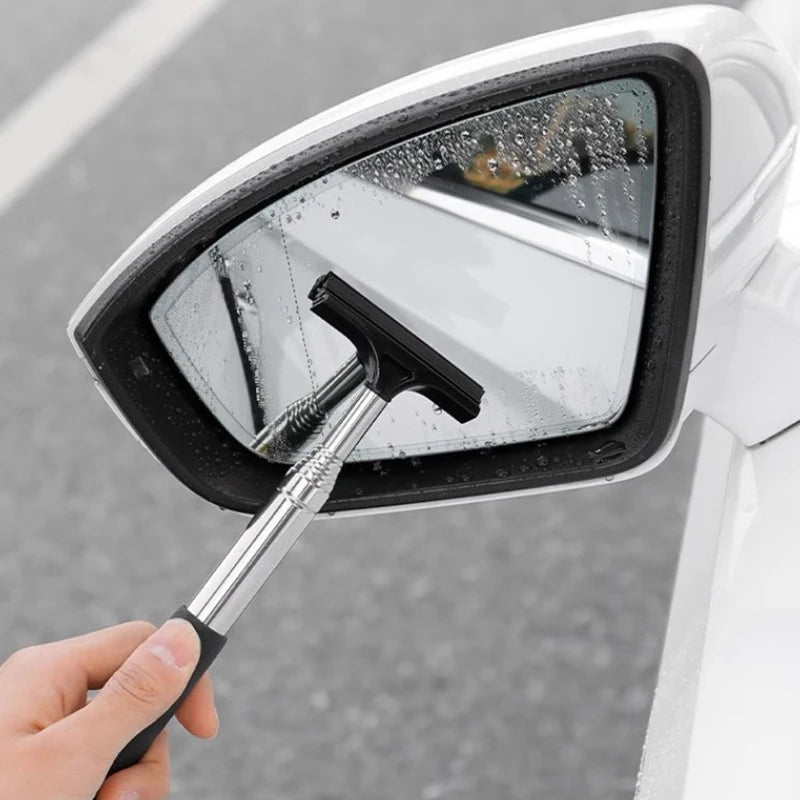 Car Rearview Mirror Wiper | Telescopic Squeegee Cleaner Car Mirror Wiper QXL