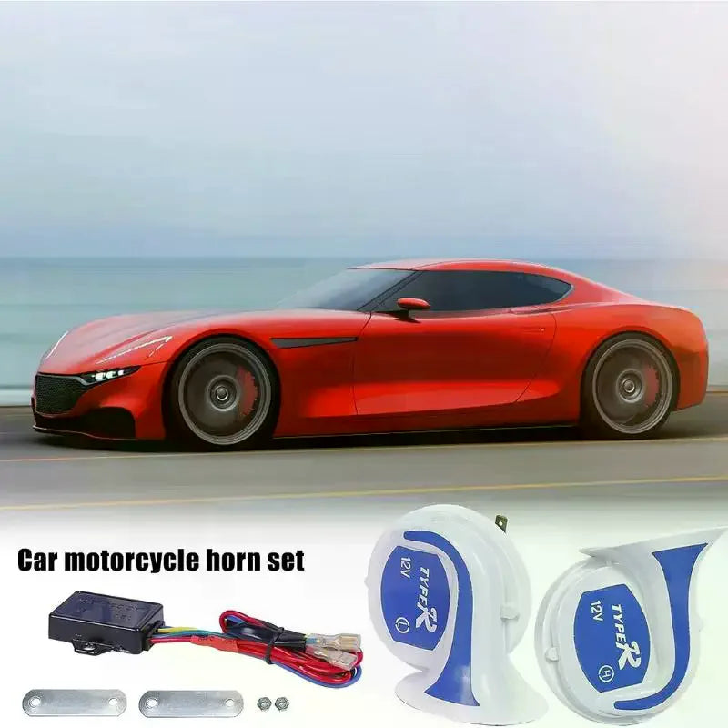 12V Waterproof Snail Horn | 300dB High-Pitched Car Electric Horn Car Electric Horn QXL Default Title