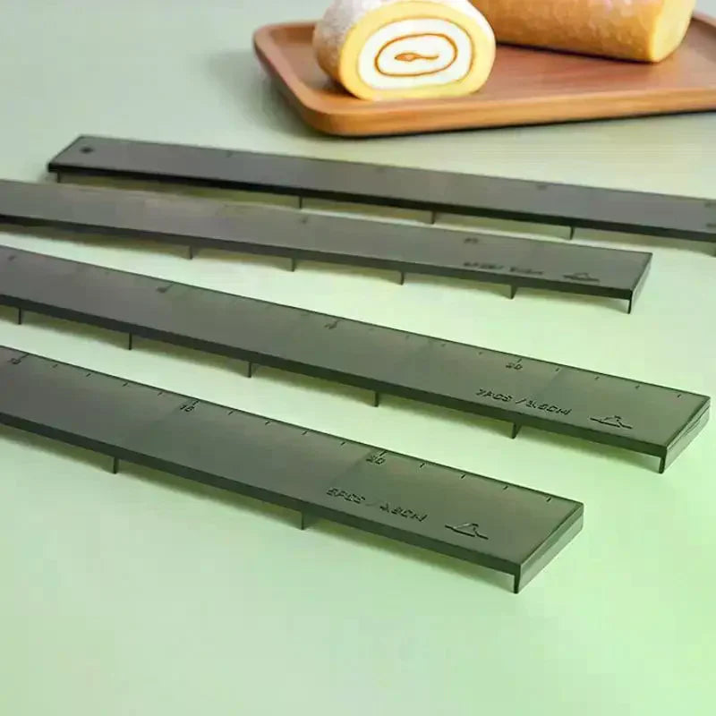 4-Pack Cake Roll Cutting Ruler Set | Even Slice Baking Tool Cake Slicing Ruler QXL