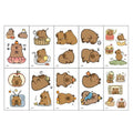 10-Sheet Capybara Temporary Tattoos for Kids | Party Favors Temporary Tattoo Stickers QXL onesize