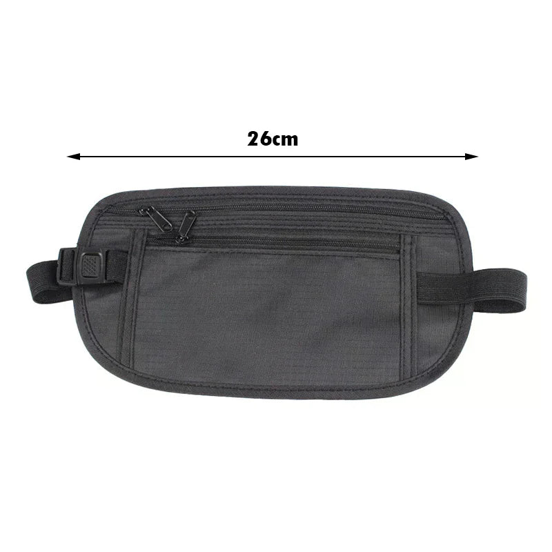 Invisible Travel Money Belt | RFID Passport Waist Pouch Travel Money Belt QXL