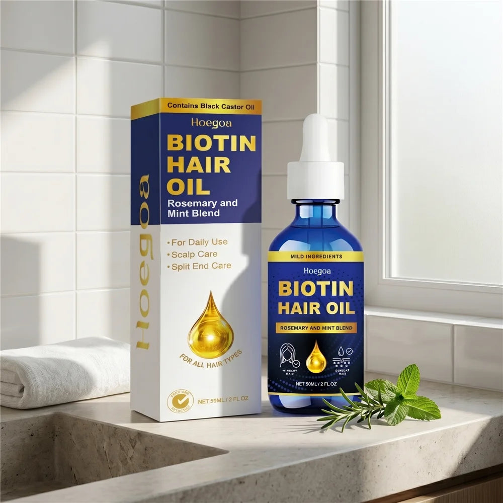 Rosemary Hair Oil Essence | Moisturizing & Smoothing 59ml Hair Oil Treatment QXL