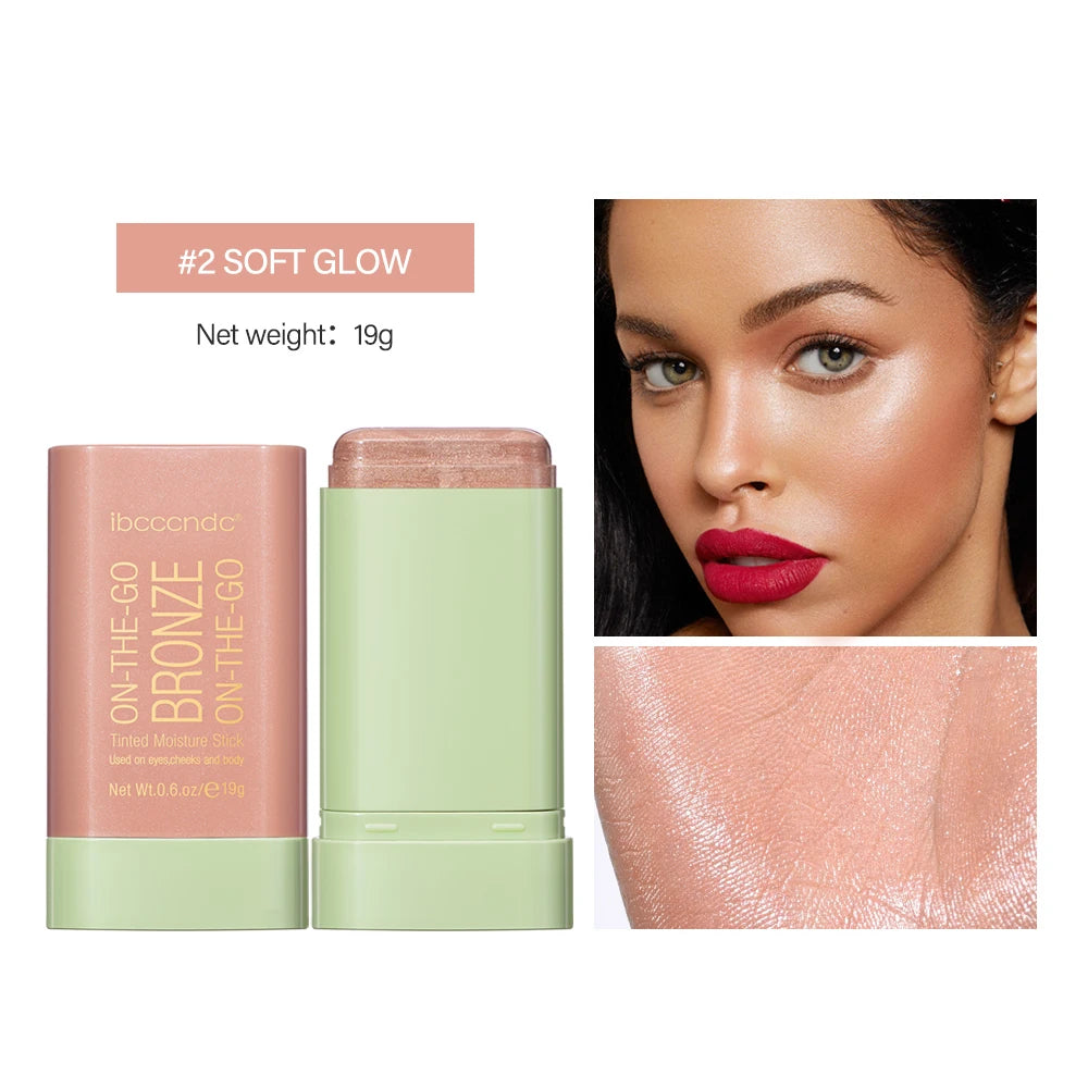 ibcccndc 3-in-1 Bronzer Contour Stick – Highlighter & Blush Bronzer Contour Stick QXL soft glow