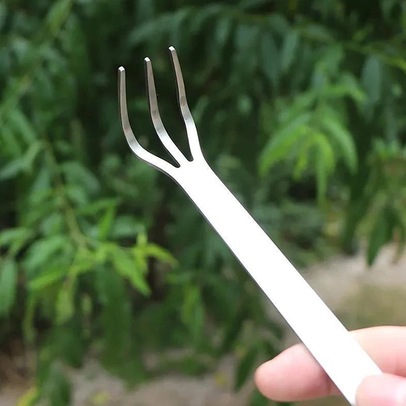 3-Prong Stainless Steel Bonsai Root Rake | Soil Loosening Tool Bonsai Garden Rake QXL