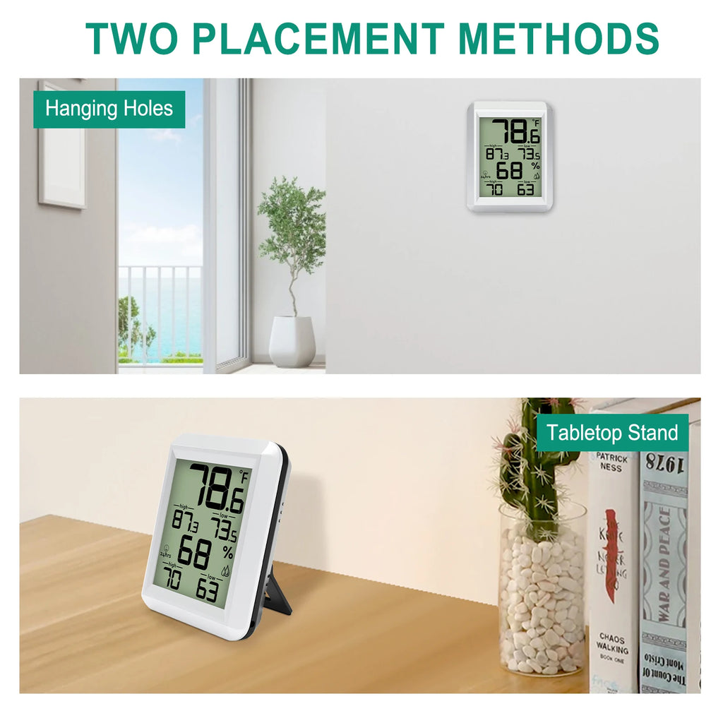 Digital Hygrometer Thermometer | Large Display & 24H Memory Hygrometer Thermometer QXL