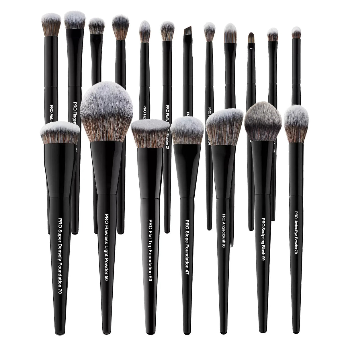 19/32-Piece Professional Black Makeup Brush Set with PU Bag Makeup Brush Set QXL 19 brush No logo