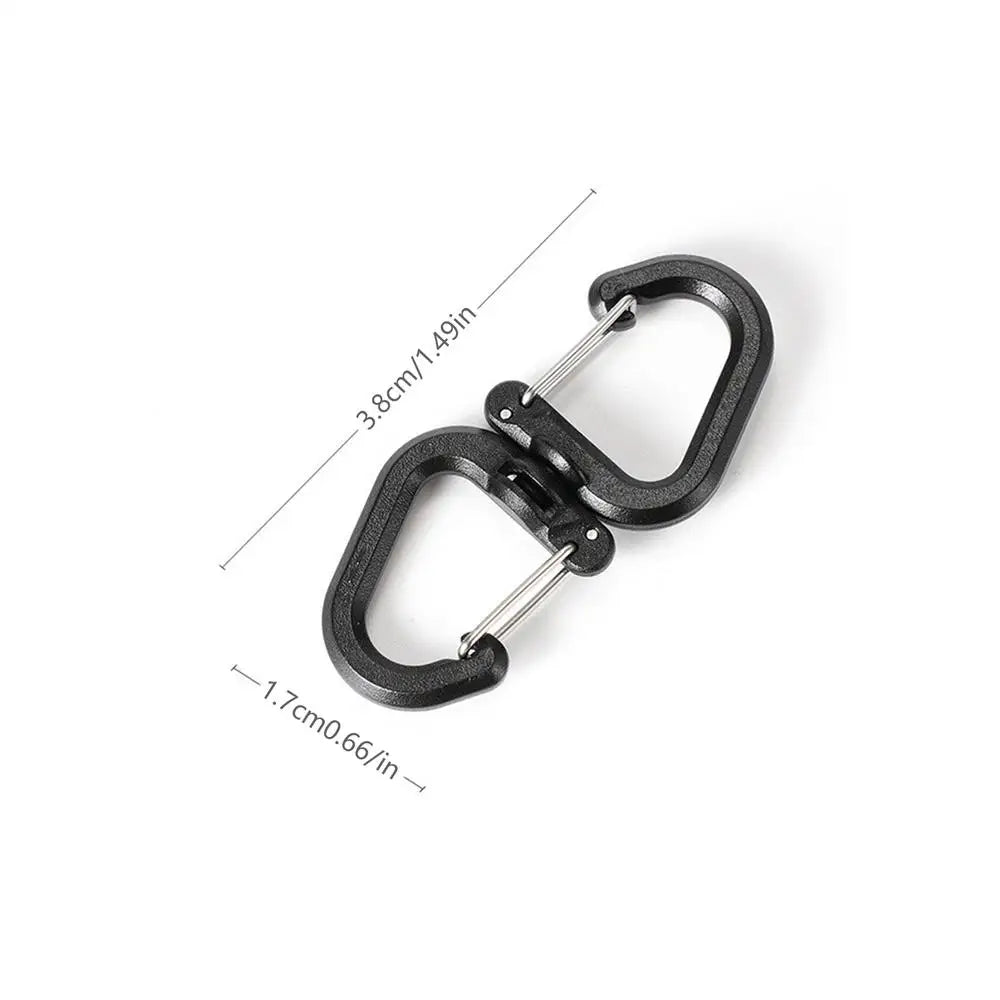 360° Rotating Double Carabiner Swivel Keychain Clip Swivel Carabiner Clip QXL small
