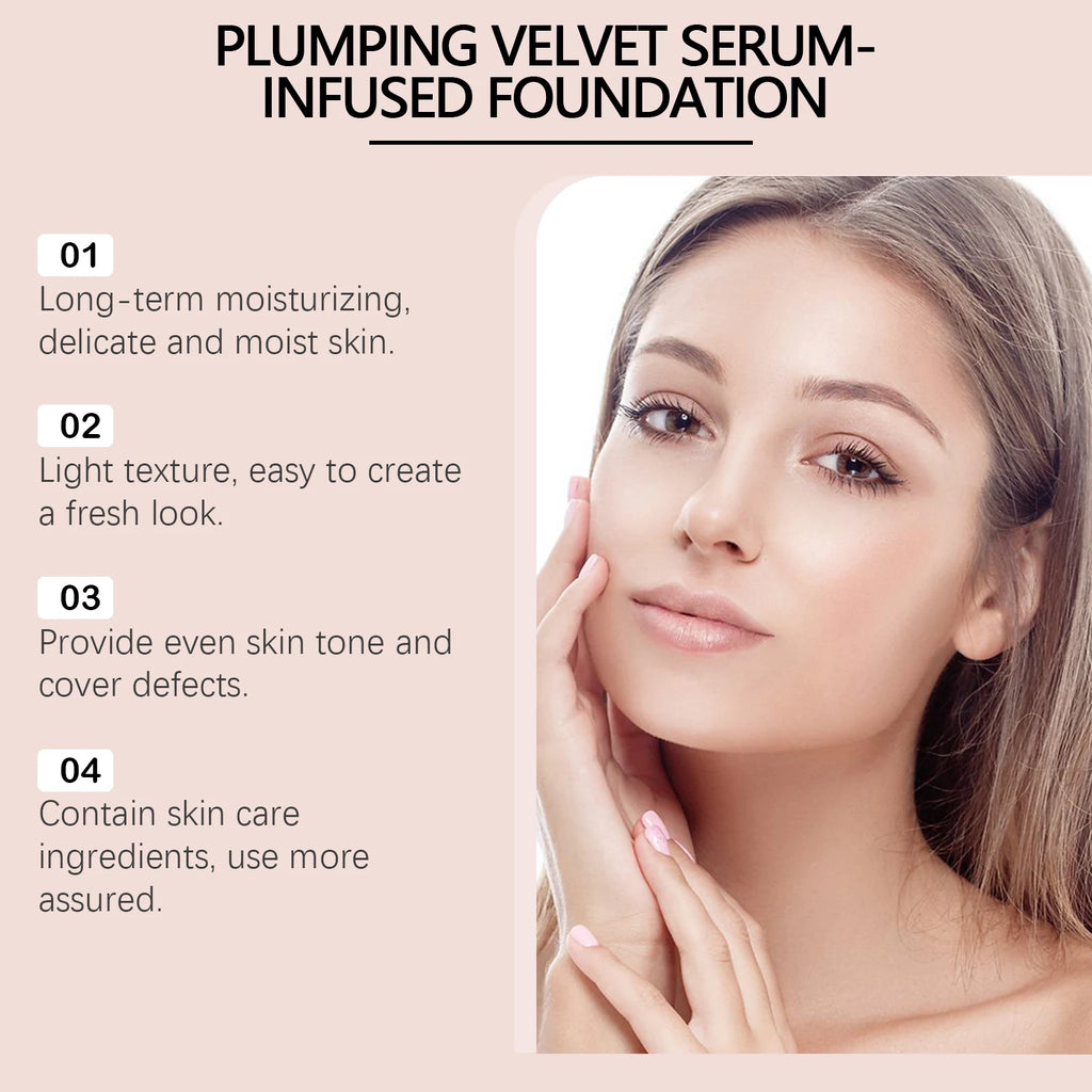 Eelhope Velvet Serum Foundation | Color-Changing Matte Cream Serum Foundation Cream QXL
