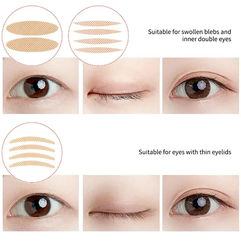 Lace Mesh Double Eyelid Tape Strips | Breathable Lift Stickers Eyelid Tape Strips QXL