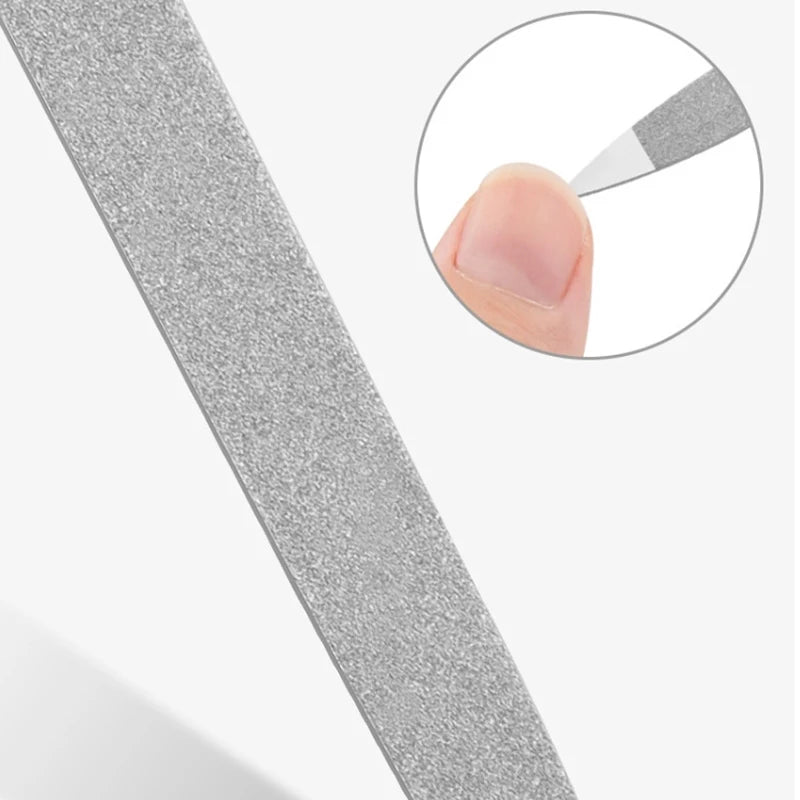 Stainless Steel Double-Sided Nail File | Sapphire Manicure Tool Nail File QXL