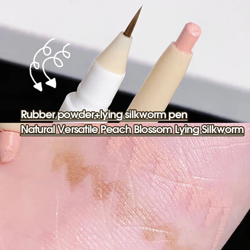 Double-Ended Silkworm Eye Pen | Matte & Pearl Shadow Liner Eye Shadow Liner Pen QXL