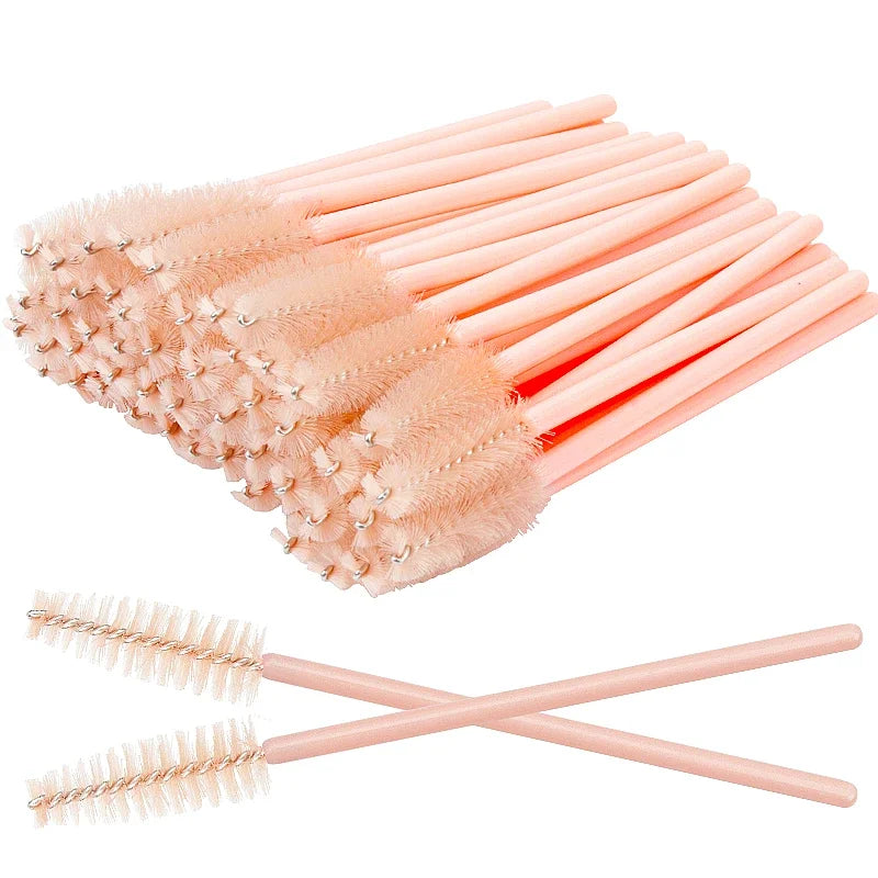 50-Pack Disposable Mascara Wands & Lash Extension Spoolie Brushes Mascara Wand Spoolie QXL