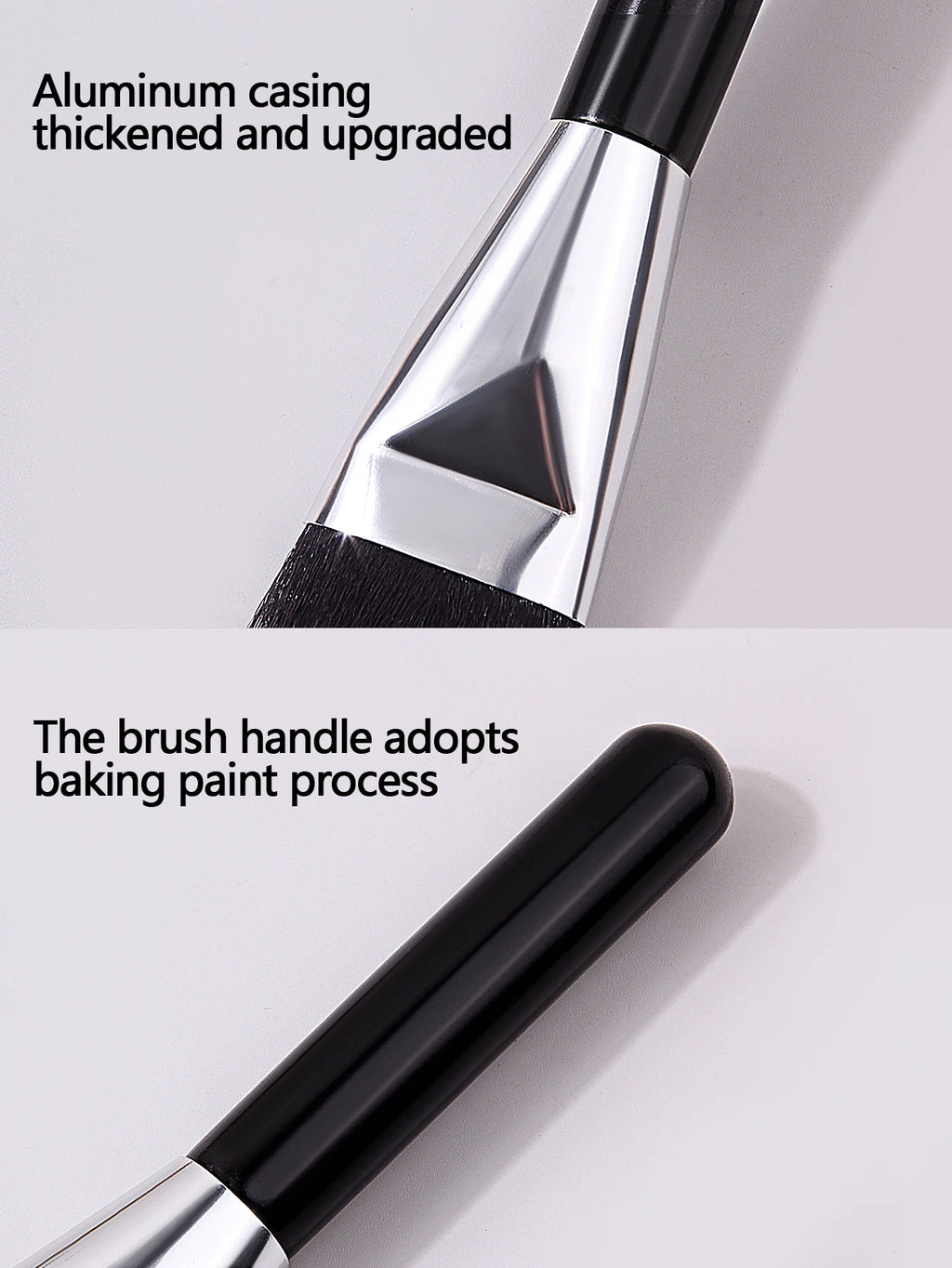 Flat Head Foundation & Contour Makeup Brush | Silver Tube Makeup Brush QXL