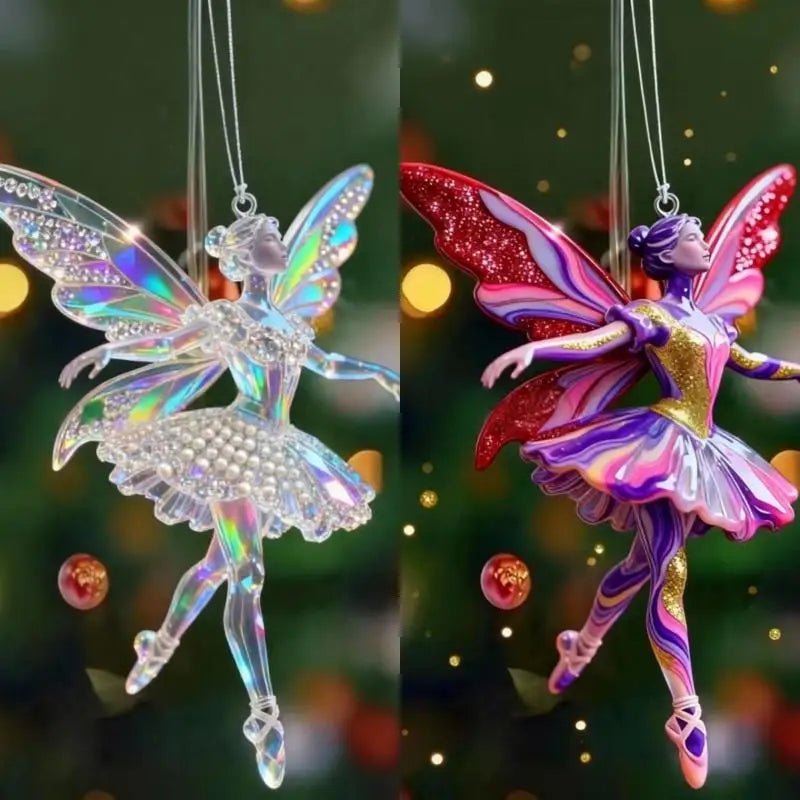 Sparkling Ballerina Acrylic Pendant Charm | Car & Tree Ornament Decorative Pendant Charm QXL