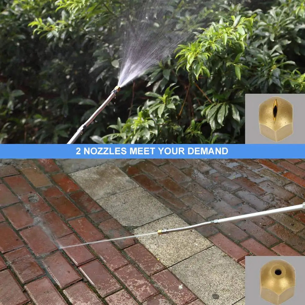 High Pressure Garden Hose Wand | Jet & Fan Spray Nozzle Kit Garden Hose Wand QXL