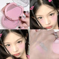 2-in-1 Blush & Highlighter Palette | Matte Shimmer Face Makeup Blush Highlighter Palette QXL B