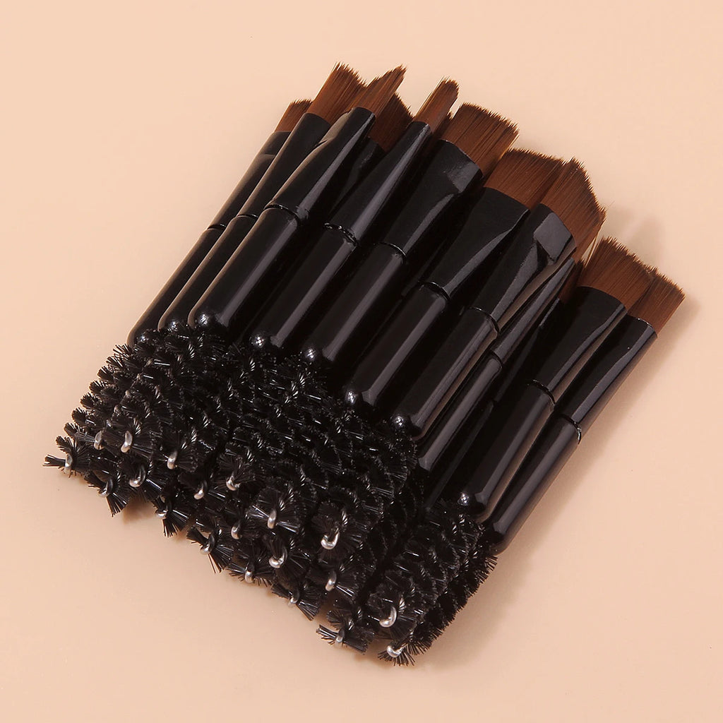 20-Pc Dual-Ended Eyebrow Brush & Eyelash Comb Set | KOSSHOW Eyebrow Brush Set QXL