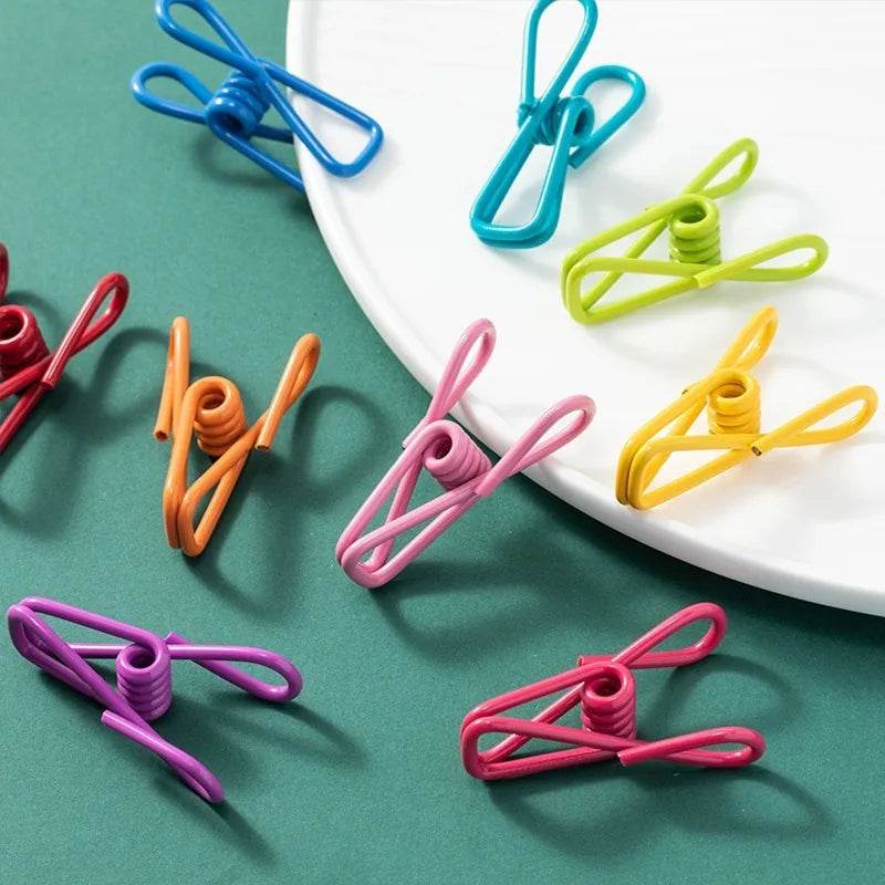 10-Pack Colored Plastic Clips | Clothes, Sock & Seal Clips Multipurpose Plastic Clips QXL