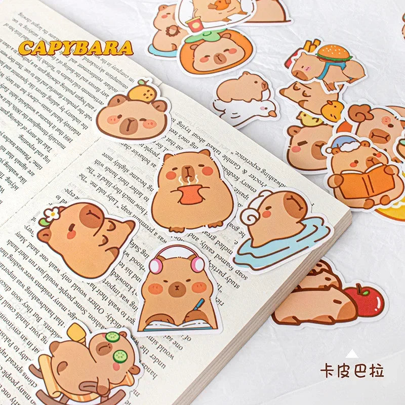 50-Piece Capybara & Panda Sticker Set | Kids DIY Craft Stickers Decorative Sticker Set QXL