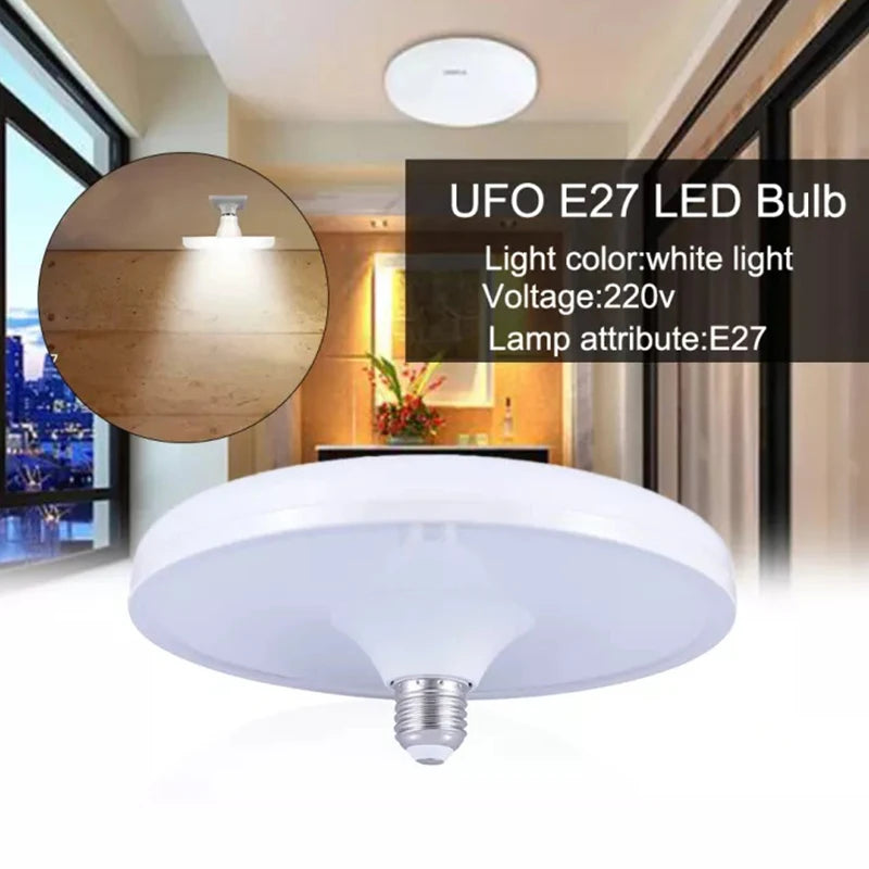 E27 LED Bulb 20W 220V UFO Super Bright White Indoor Light LED Light Bulb QXL