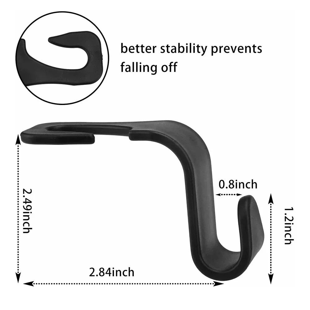 Car Headrest Hooks Seat Back Bag Hanger Organizer 2/4/8 Pack Car Headrest Hook QXL