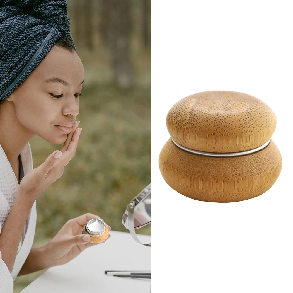 Natural Wood Refillable Cosmetic Jar | 5g Mini Cream Container Cosmetic Storage Jar QXL
