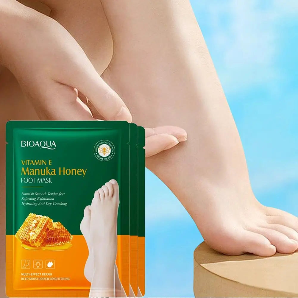 Vitamin E & Manuka Honey Foot Mask | Deep Moisture 35ml Foot Mask Treatment QXL