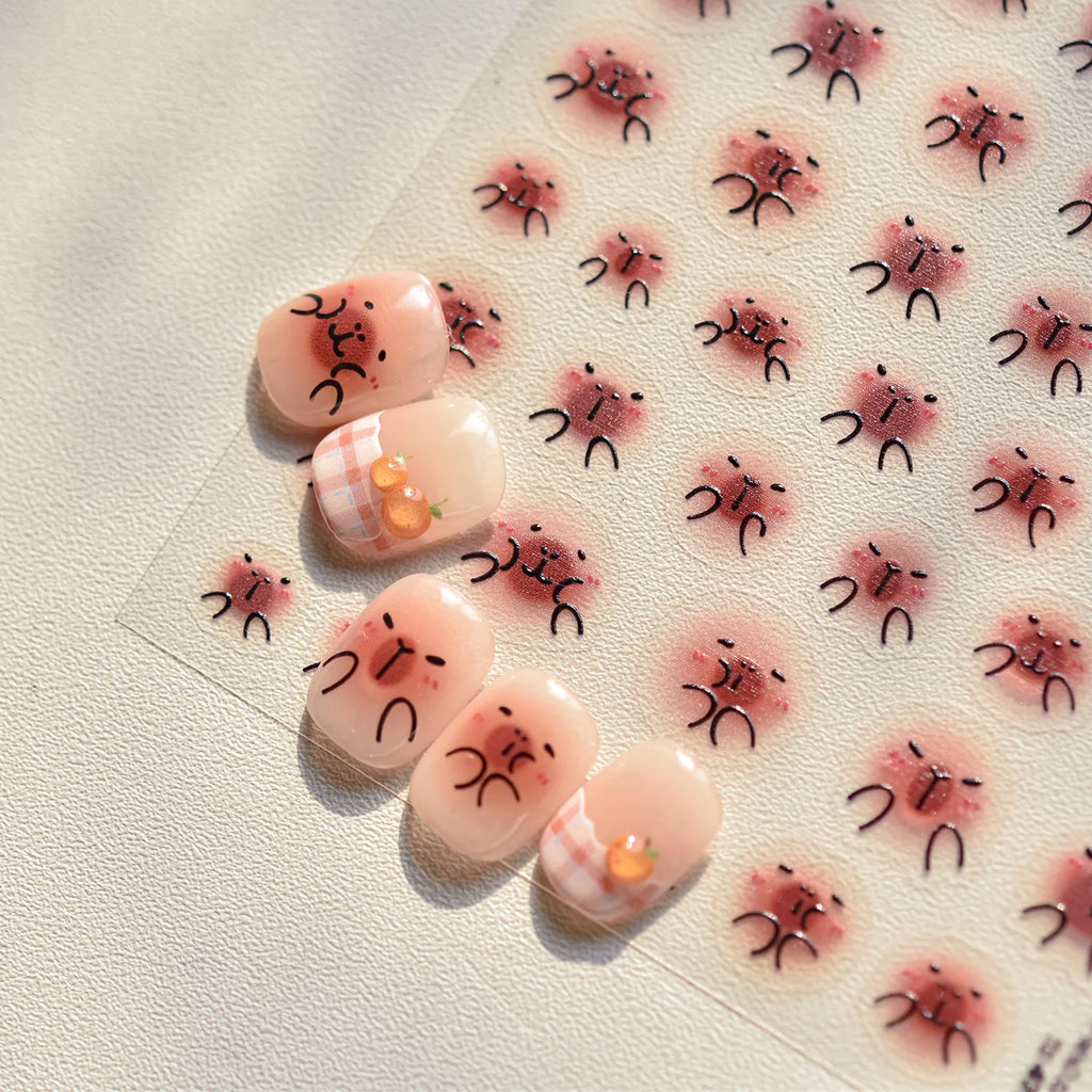5D Fruit & Wine Glass Nail Stickers | Summer Manicure Decals Nail Art Stickers QXL