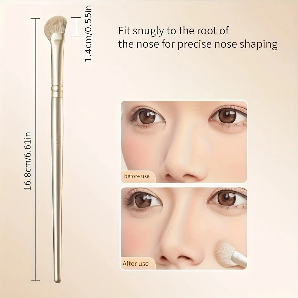 3-Piece Golden Nose Contour Brush Set | Soft Slanted Head Nose Contour Brush Set QXL