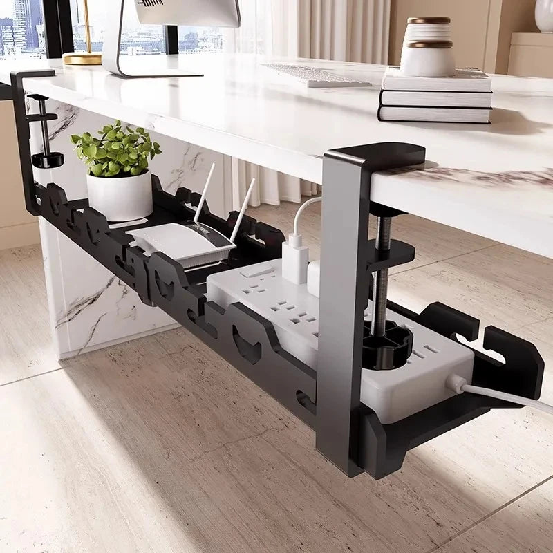 Telescopic Under-Desk Cable Management Tray | Metal Wire Rack Cable Management Tray QXL