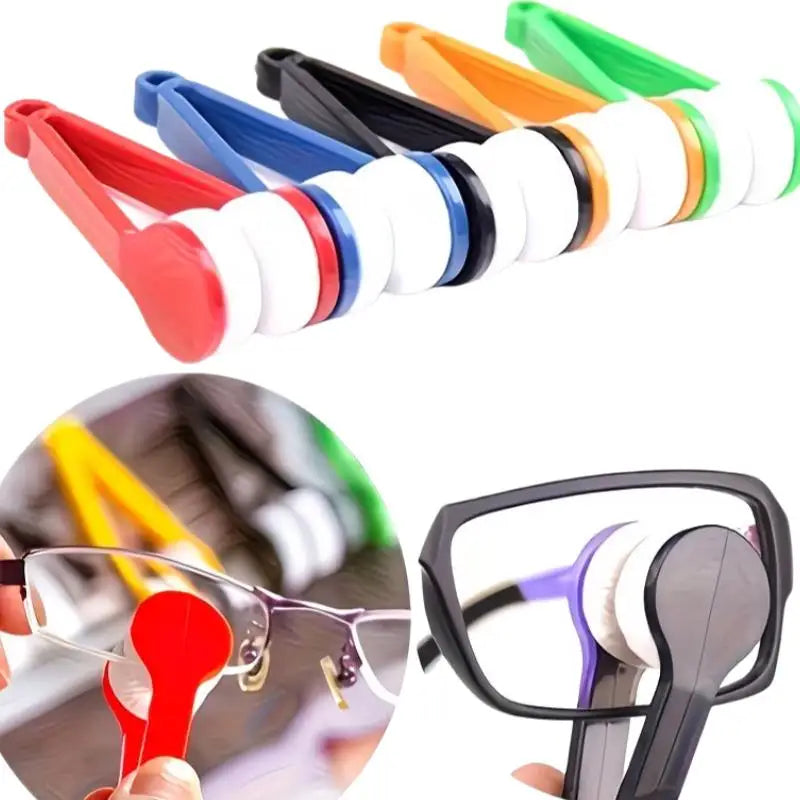 6-Pack Microfiber Eyeglass Cleaning Brush Set with Keychain Eyeglass Cleaning Brush QXL