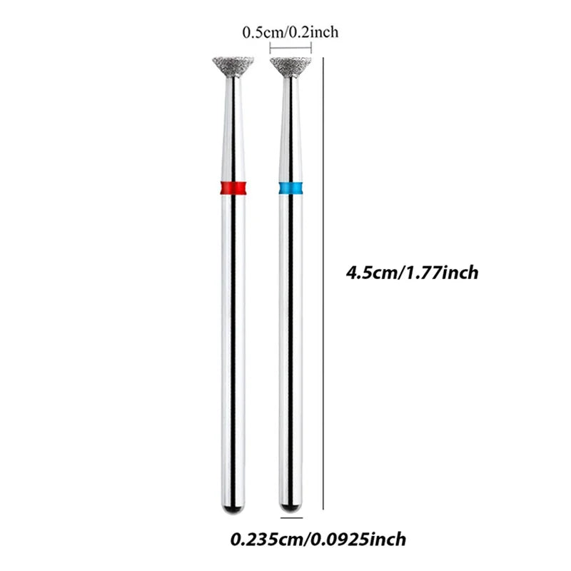 2-Pack Flying Saucer Diamond Nail Drill Bits – Cuticle & Edge Nail Drill Bit QXL